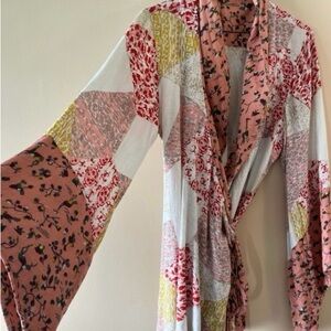 Anthropologie patchwork kimono robe